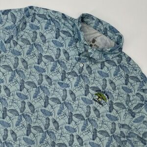 US Open Torrey Pines Polo Shirt Mens Large Blue Leaf Print Performance Golf 2021